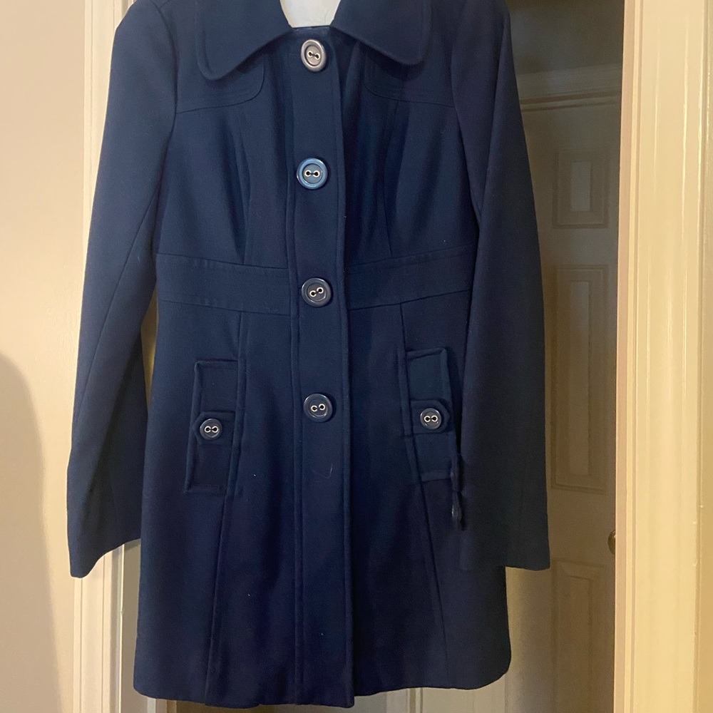 Navy wool pea coat
